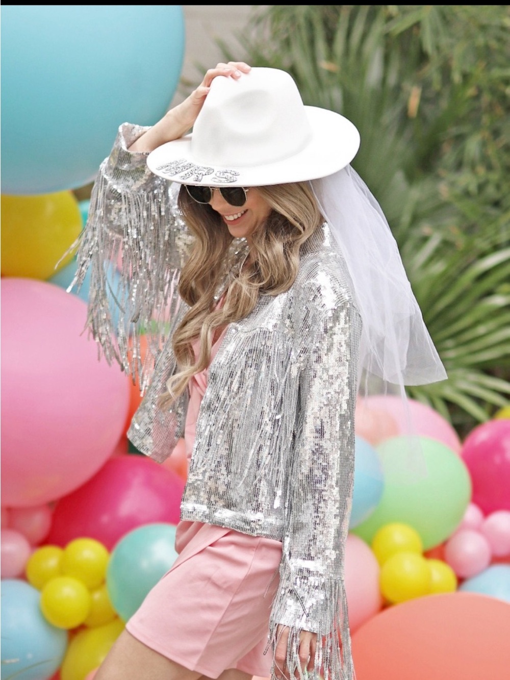 Silver Sequin Fringe Jacket - Women’s Sparkle Coat